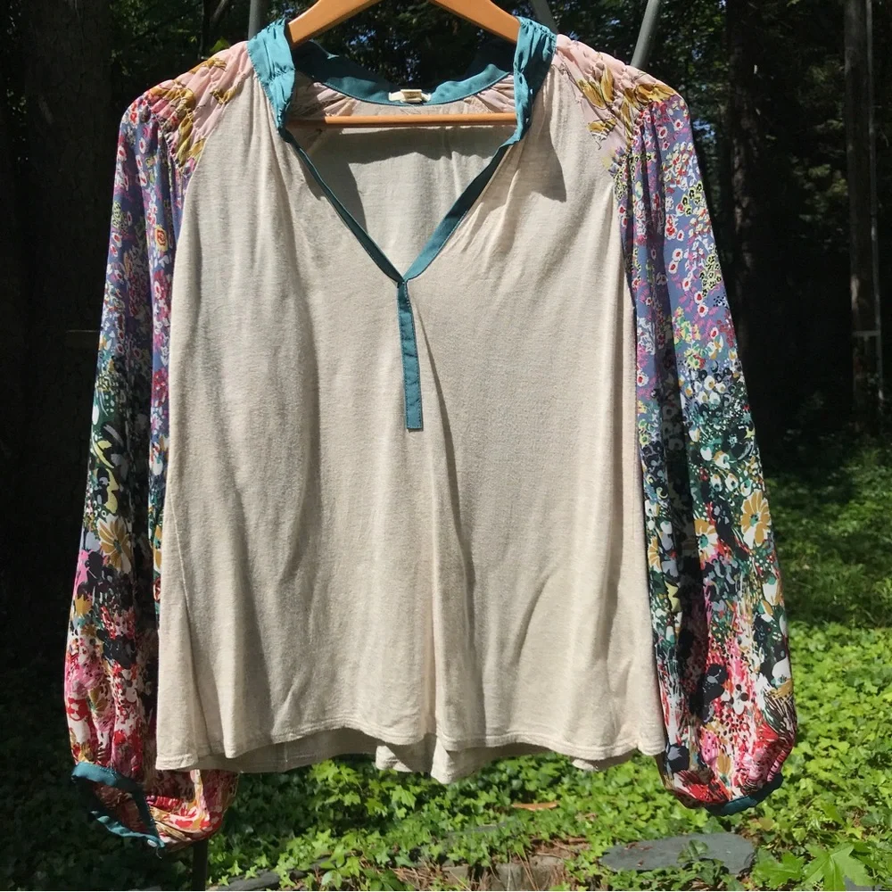 Anthropologie Tiny Eleanor Balloon Sleeve Top